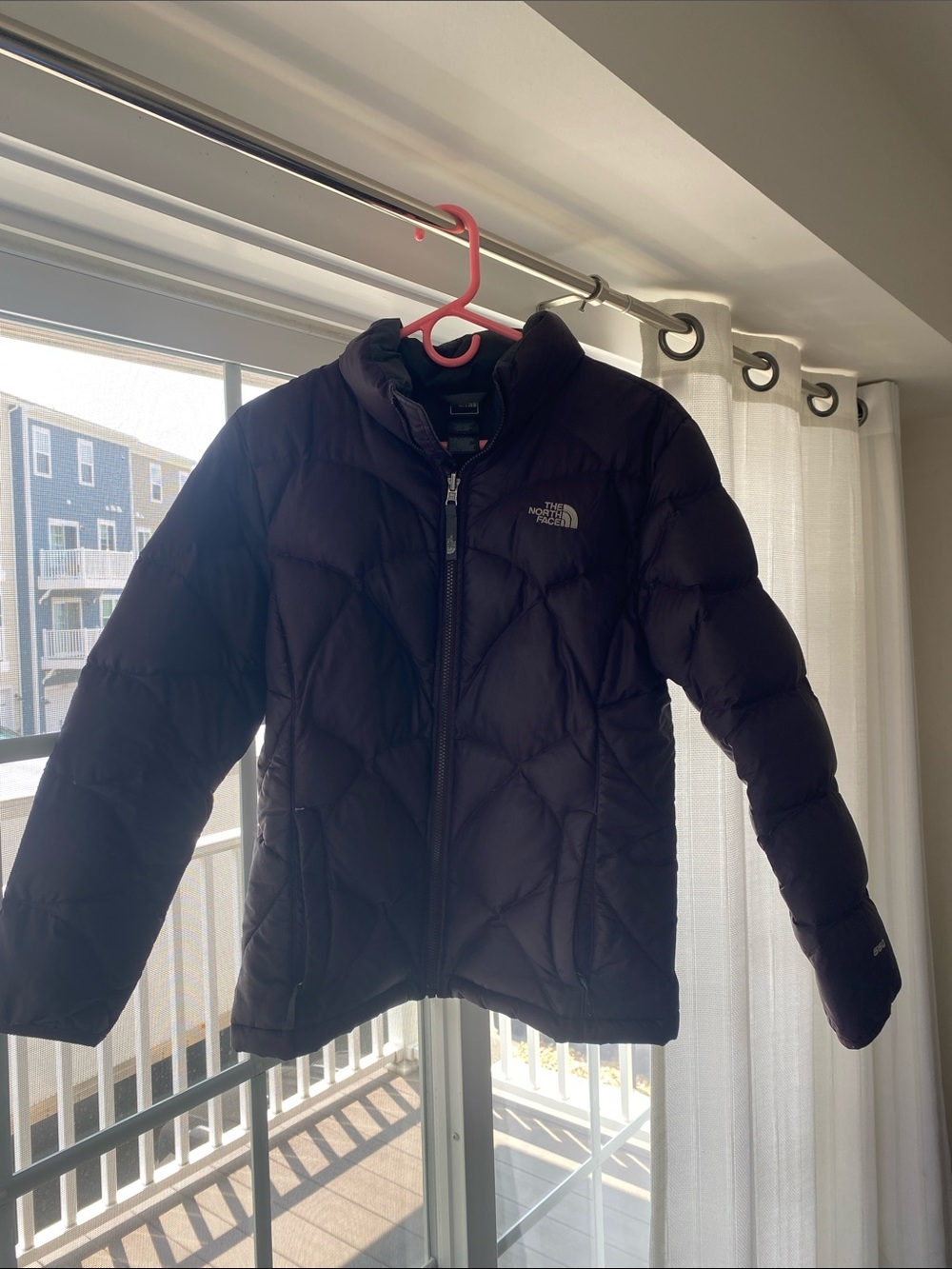 The North Face girls dark purple Quilted Puffer Jacket